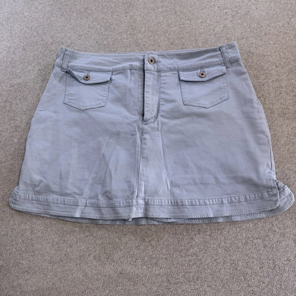 Kikit Jeans Women 16 Blue Skort Excellent Maurice Sasson Stretch Denim Mini